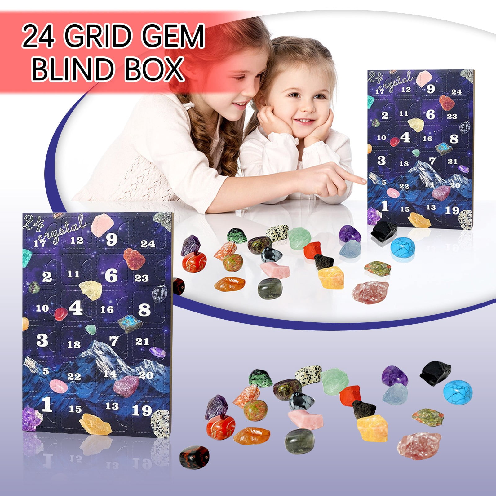 24 Days Boy Girls Advent Calendar Portable Collection Surprises Unique ...