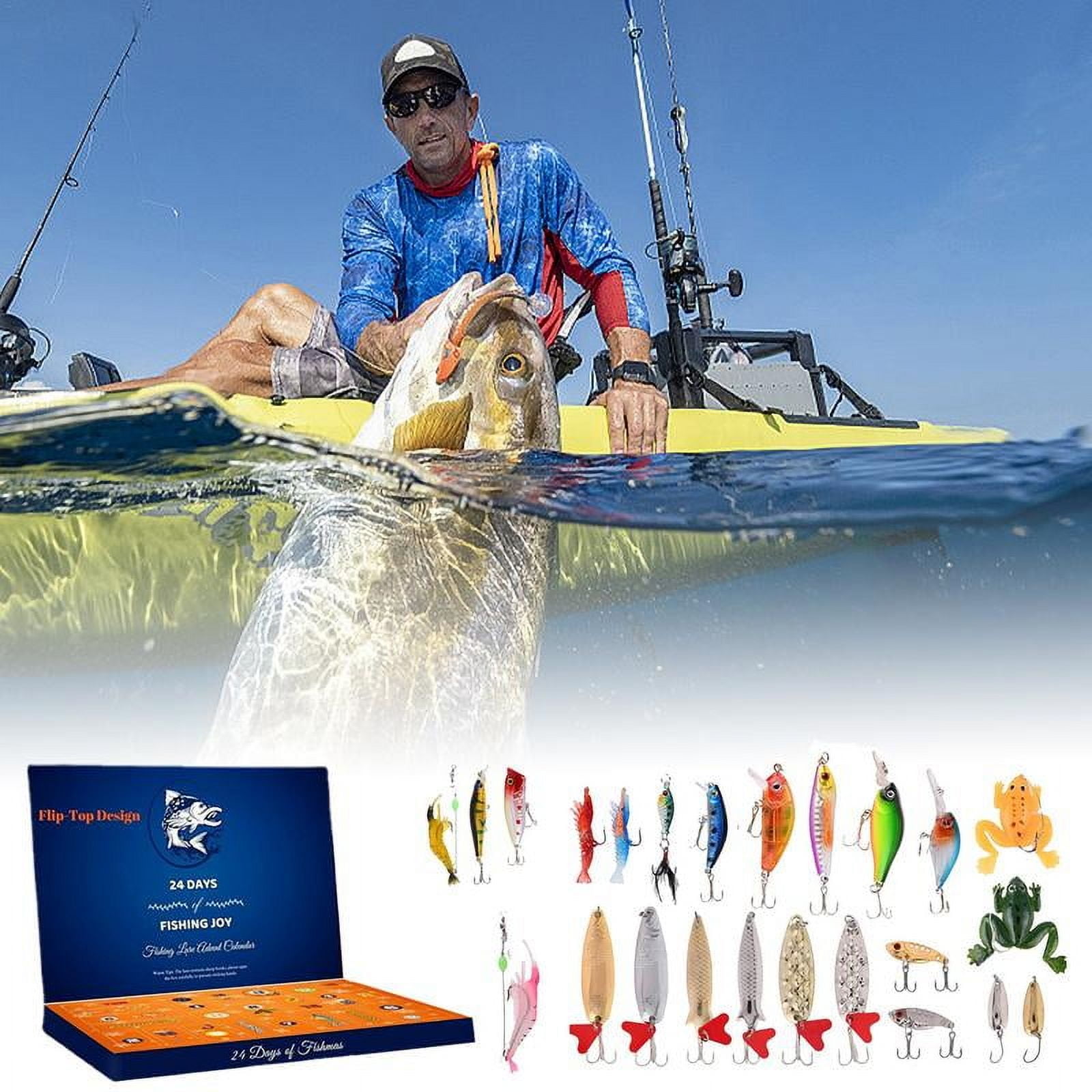 24 Days Christmas Advent Calendar 2024 Fishing Christmas Countdown