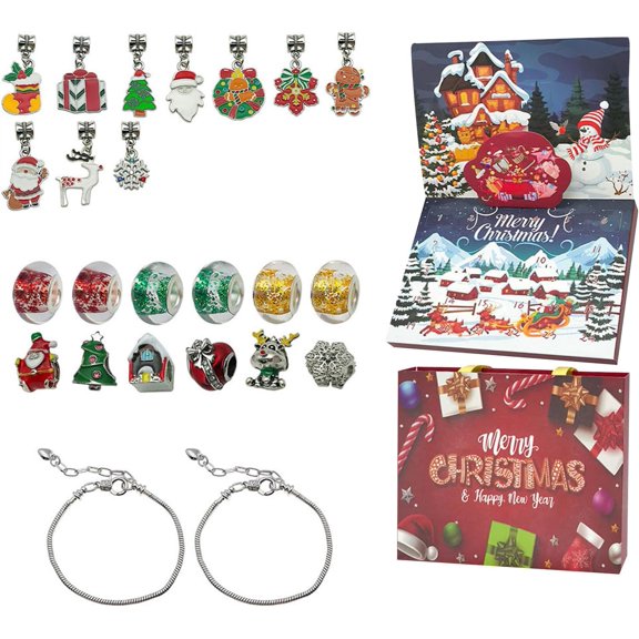 24 Days Christmas Advent Calendar 2025, DIY Bracelet Accessory Advent Calendar, Making Kit Countdown Calendar DIY Making Kit Xmas Holiday