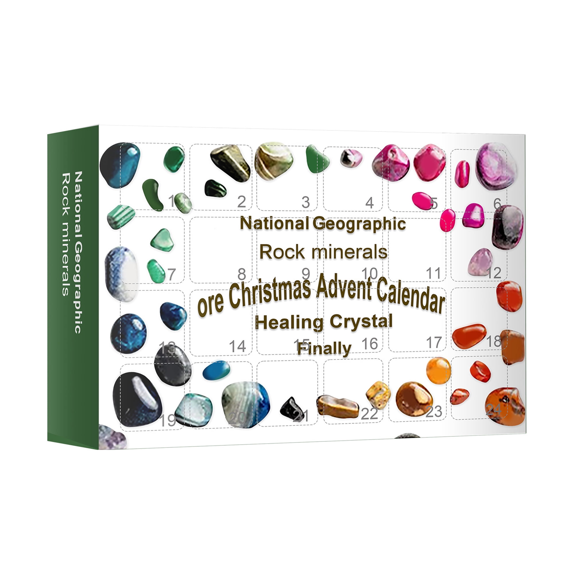 24 Days Christmas Advent Calendar,Countdown Mystery Crystal Stone Box for  Kids, - Walmart.com
