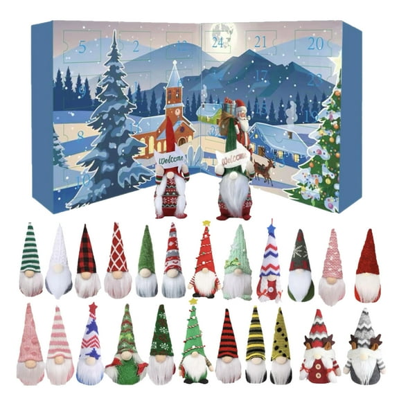 24 Days Christmas Countdown Advent Calendar 2025 Collectible Christmas Figures Gnome Home Decorations XMAS Gift