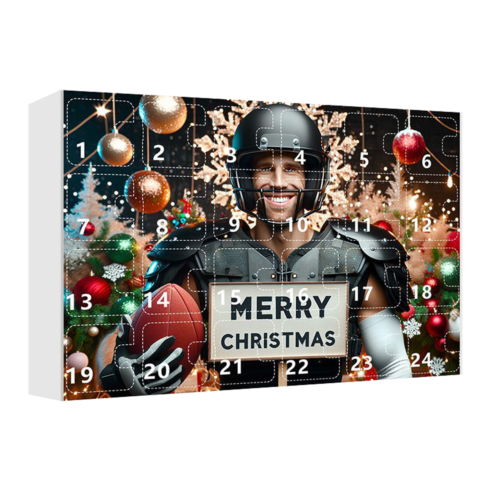 24 Days Football Advent Calendars,Acrylic Countdown Calendar Football