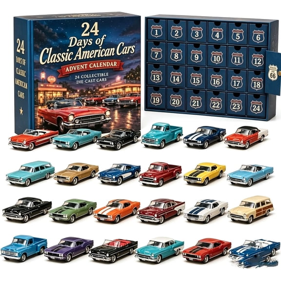 24 Days Of Classic American Cars Advent Calendar