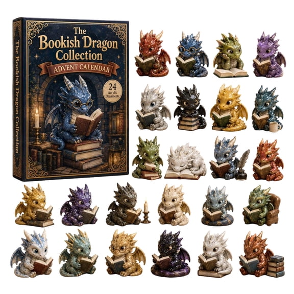 24 Days of Dragon Christmas Advent Calendar 2026, 24 3D Acrylic Dragon Ornaments, Surprise Toy Collection