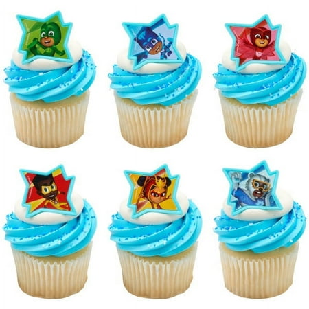 24 Decopac PJ Masks Calling All Heroes Cupcake Rings Toppers