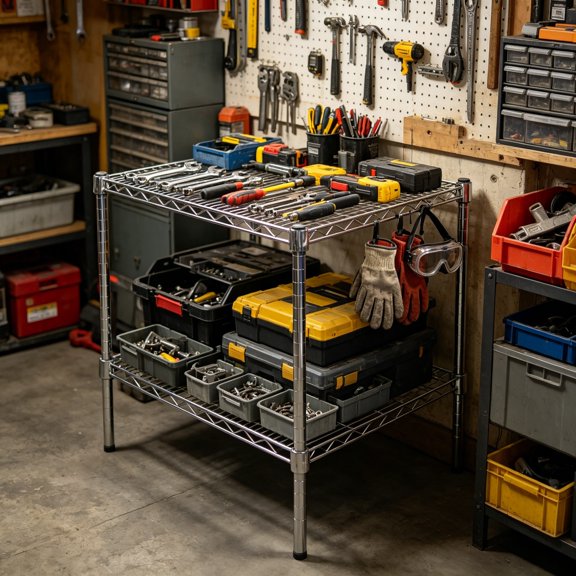 24" Deep x 24" Wide x 27" Height Wire Shelving Kit, 2-Tier Commercial Storage Rack Unit