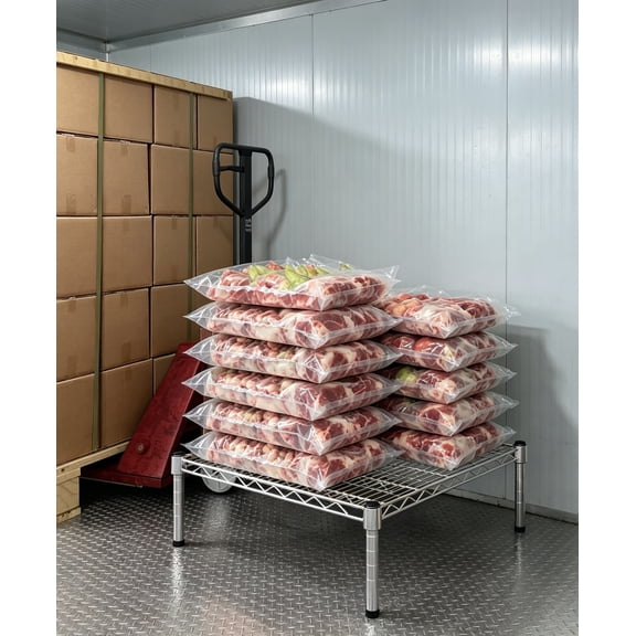 24" Deep x 24" Wide x 8" Height Wire Shelving Kit, 1-Tier Commercial Storage Rack Unit