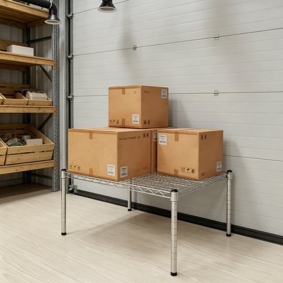 24" Deep x 30" Wide x 14" Height Wire Shelving Kit, 1-Tier Commercial Storage Rack Unit