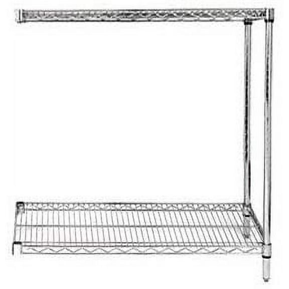 24" Deep x 30" Wide x 14" High 2 Tier Chrome Add-On Shelving Unit