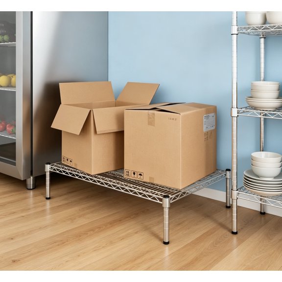 24" Deep x 36" Wide x 8" Height Wire Shelving Kit, 1-Tier Commercial Storage Rack Unit
