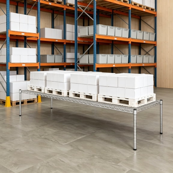 24" Deep x 72" Wide x 14" Height Wire Shelving Kit, 1-Tier Commercial Storage Rack Unit