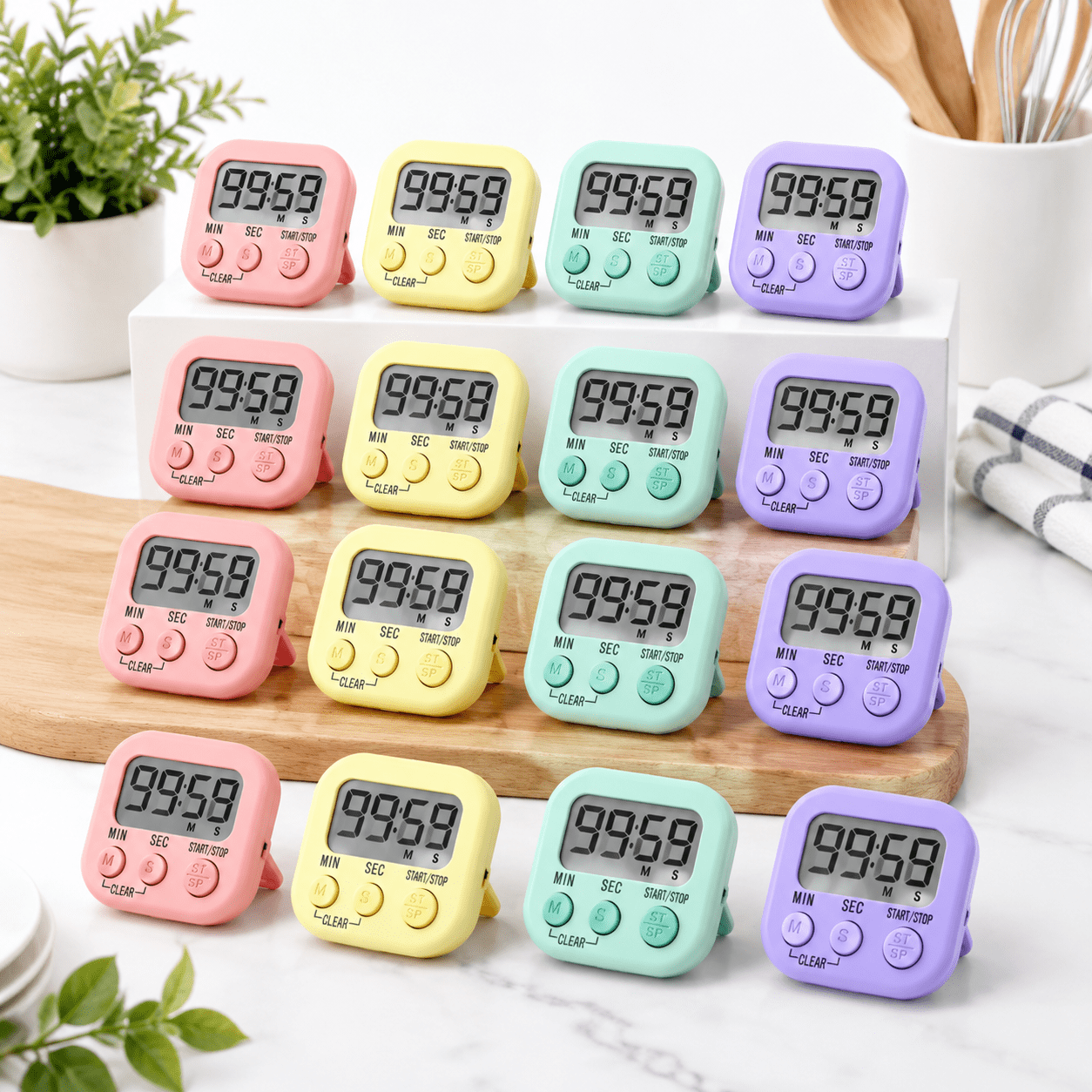 24 Digital Kitchen Timer Bulk Aron Colors - Walmart.com