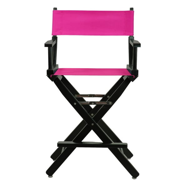 "24" Director's Chair Black Frame-Magenta Canvas"