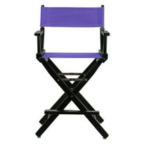 "24" Director's Chair Black Frame-Purple Canvas"