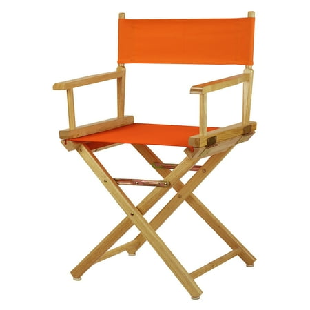 24" Director's Chair Black Frame-Tangerine Canvas
