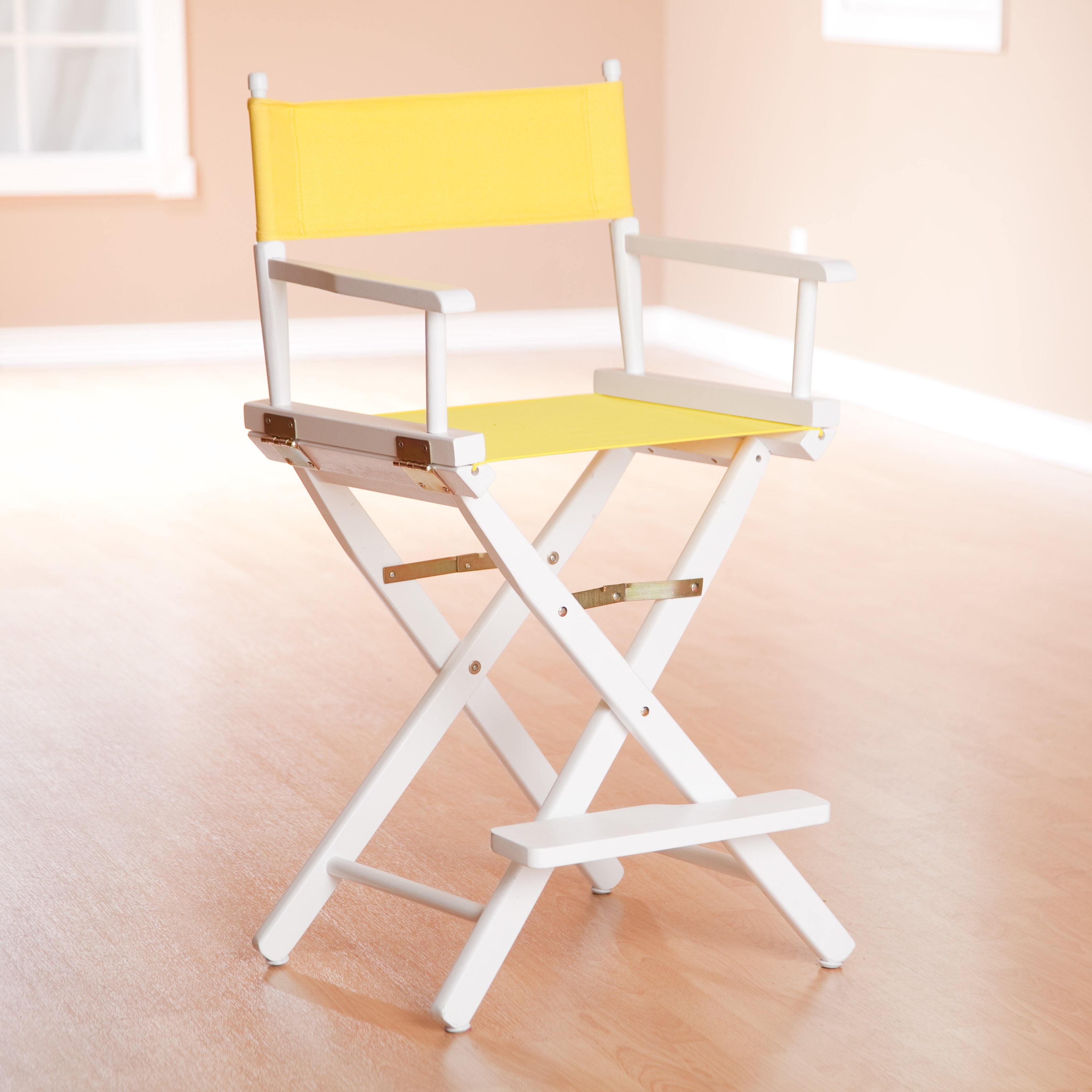 Classic 39.5'' Yellow Solid Wood Foldable Director's Chair