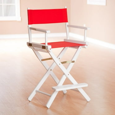 "24" Director's Chair Honey Oak Frame-Red Canvas"