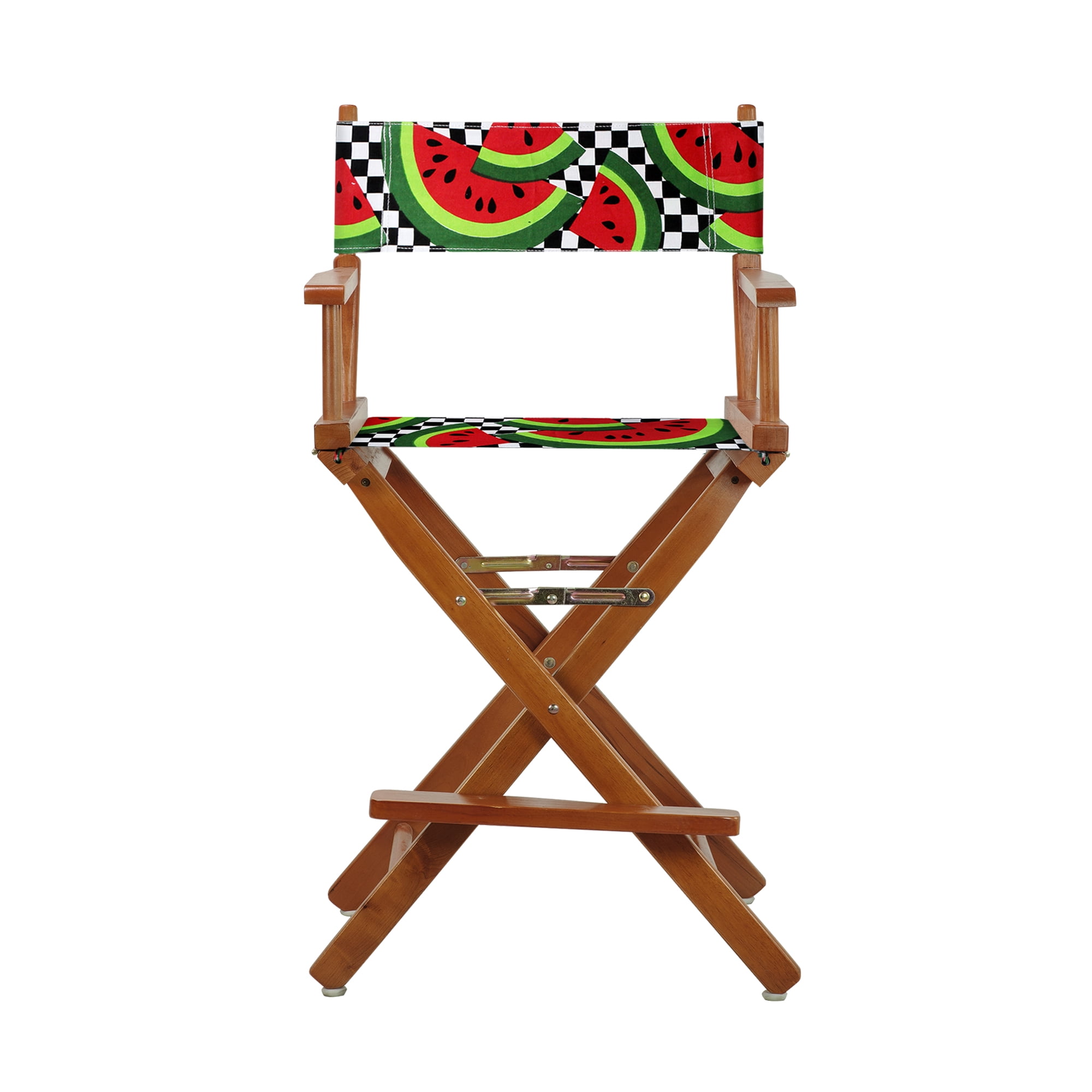 24" Director's Chair Honey Oak Frame-Watermelon Slices