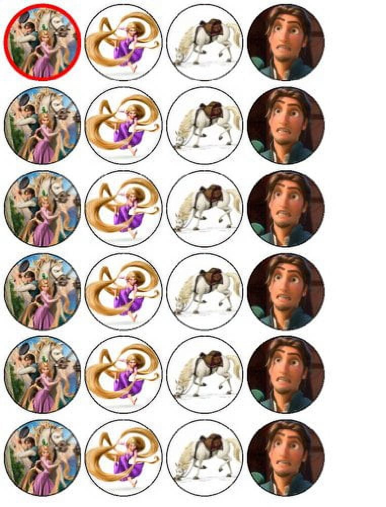 COYOTE PARTY AND PRINT 24 Disney Tangled Cupcake Toppers ABPID04620