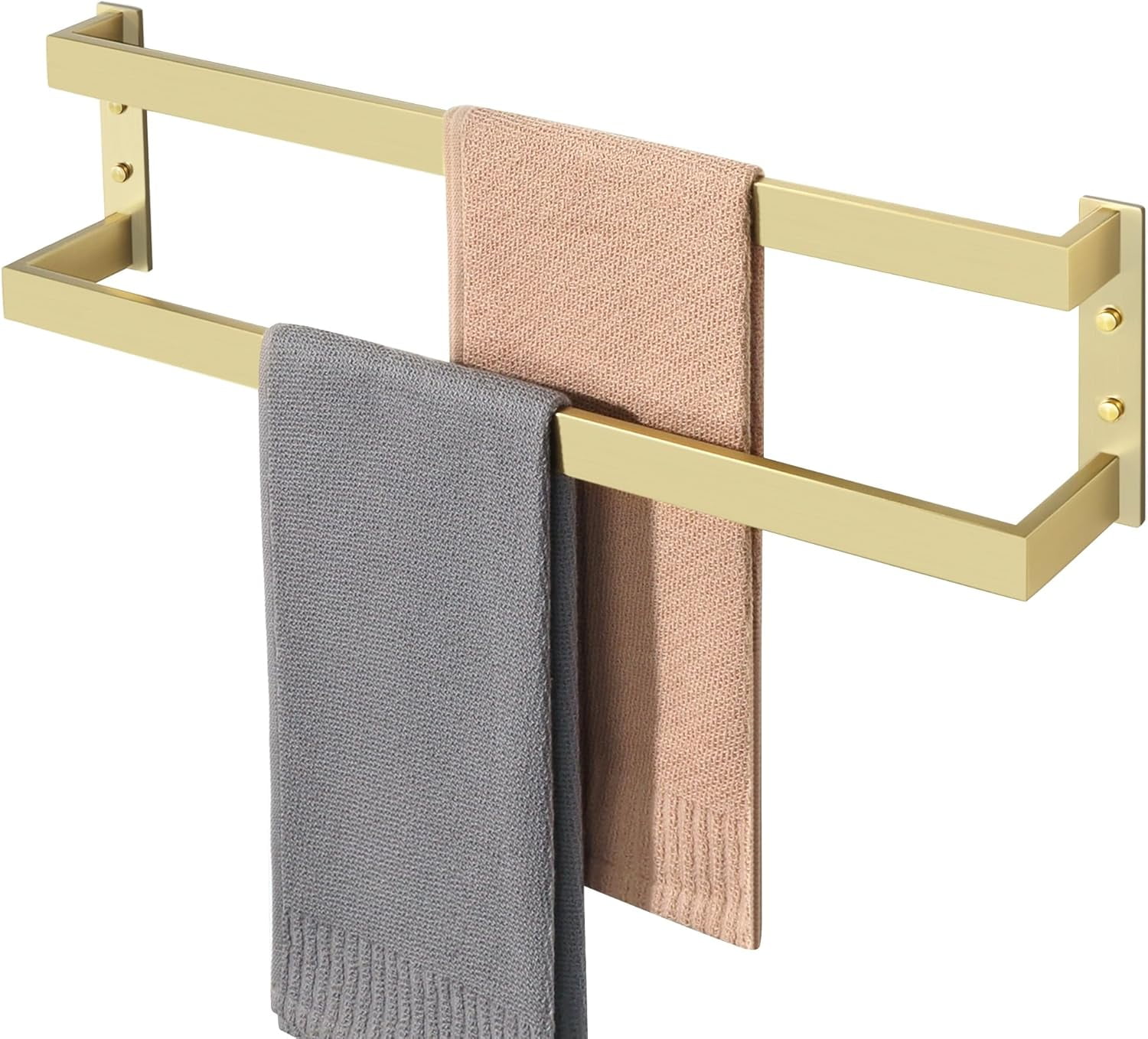 24" Double Towel Bar, SUS304 Stainless Steel Wall Mounted Bathroom ...