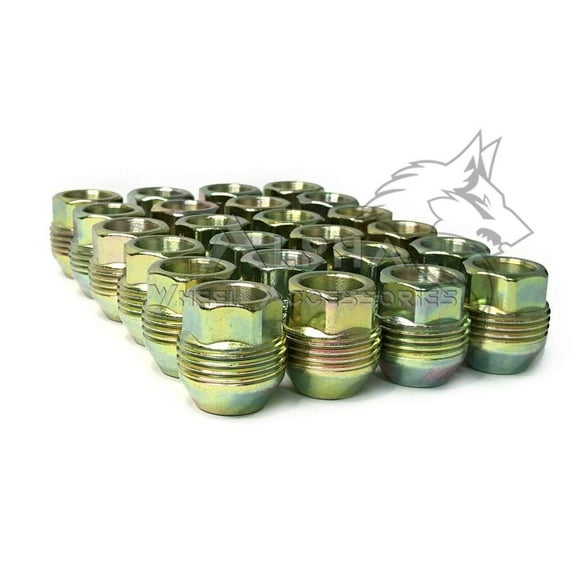 24 Dual Thread GM Factory Style Lug Nuts M14x1.5 Fits Chevy Silverado Tahoe GMC