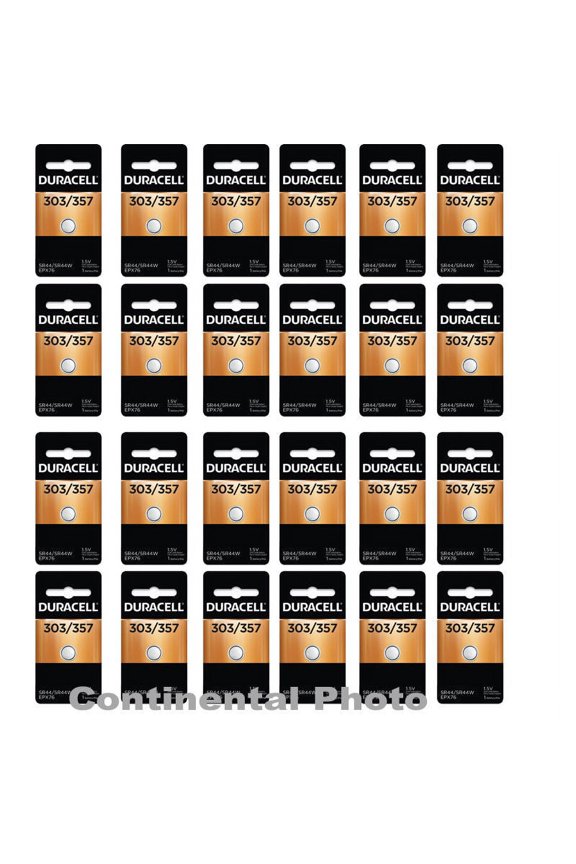 24 Duracell 357 303 A76 PX76 SR44W/SW LR44 AG13 Silver Oxide Battery