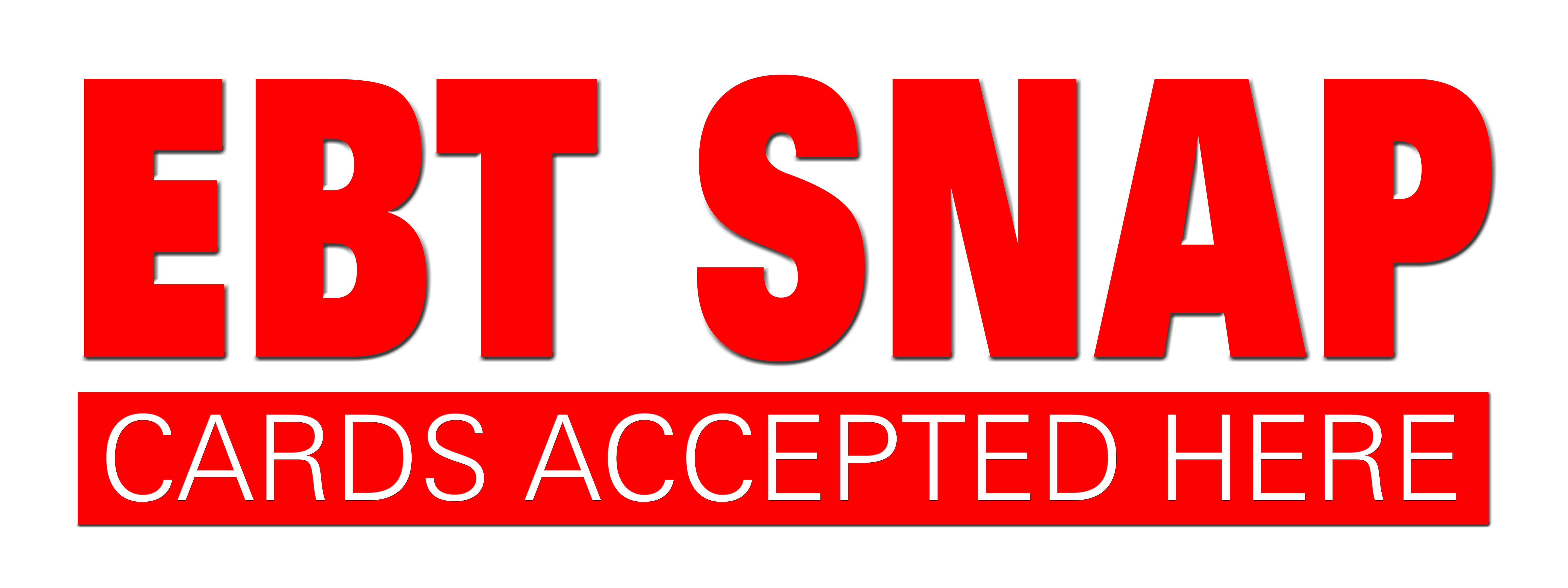 24" EBT SNAP CARDS DECAL sticker electronic benefits transfer food