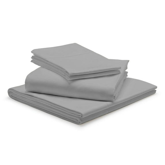 24" EXTRA DEEP POCKETS - 1000-Thread Count 100% Egyptian Cotton Queen Sheet Set, Long Staple Cotton, 1000-TC Pure Cotton - Queen, Light Grey