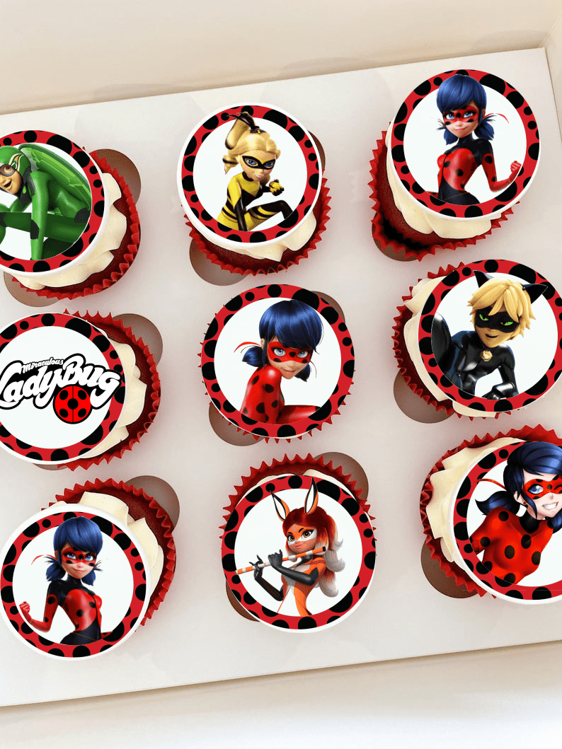 Topper Ladybug ECC Party Supply, Edible Ladybug Cupcake Toppers, 24, Red - Walmart.com