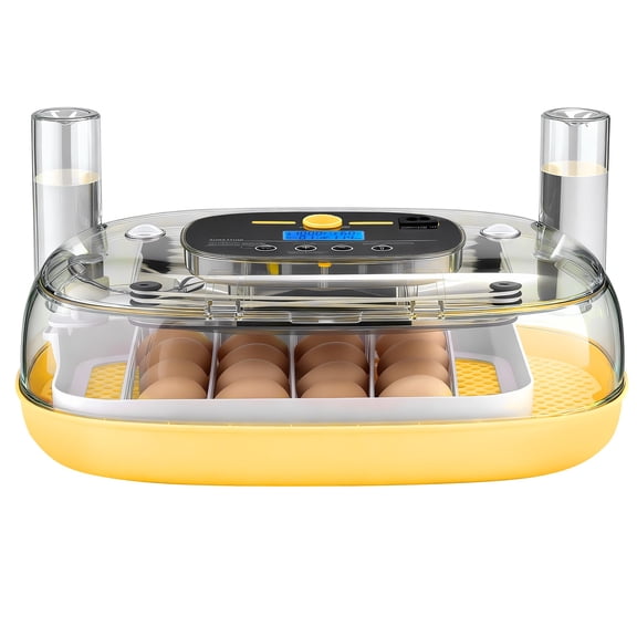 24 Egg Incubator, Automatic Egg Turner with LED Candler, Temperature & Humidity Control, 360° View Clear Window, Auto Water Refill, Poultry Eggs Incubators for Hatching Chicks Ducks Goose Quail