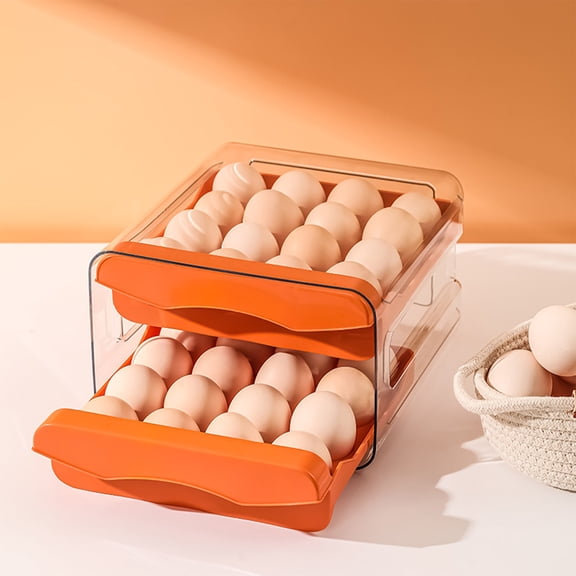 24-Egg Portable Food Storage Box, Airtight Snap Lid Kitchen Organizer with Transparent Window, BPA-Free Plastic Container for Picnic Travel, 8.86x8.46x5.51 Inch