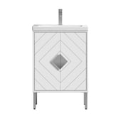 Tennant Brand 24 Modern White Bathroom Vanity with White Acrylic Top
