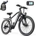 thumbnail image 1 of 24" Electric Bike for Female, 748W Motor, 22MPH Assist in Exercise EBike, 36V 10Ah Removable Battery, 40+ Mile Range, 24"x2" Anti-Puncture Tires, UL2849, Black, 1 of 9