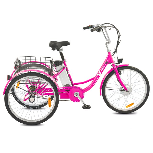 24" Electric Tricycle for Adults 3 Wheel Electric Bike 250W Electric