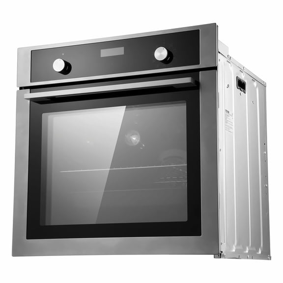 24" Electric Wall Oven, 2.68 Cu. Ft. Built-in Oven, 9 Functions, Convection Cooking, Self Cleaning, Stainless Steel Interior, Triple Glass