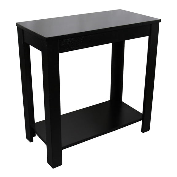 24" End Table with Black Wooden Finish / Fit Room's Rustic Style