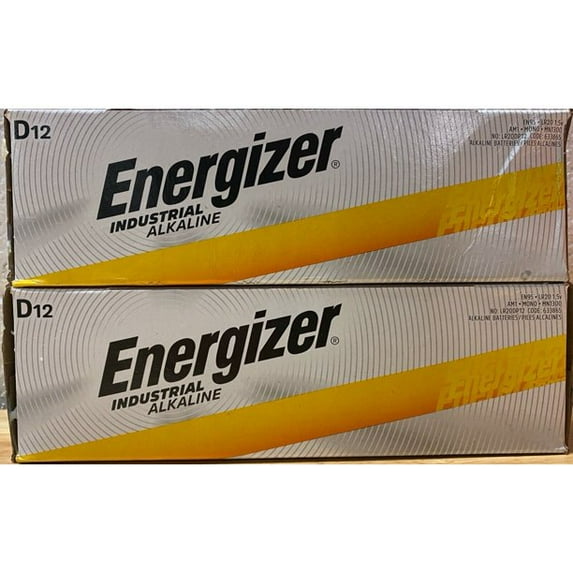 24 Energizer Industrial D Alkaline Batteries (EN95, LR20)