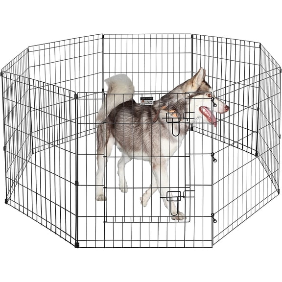 24" Exercise Playpen for Dogs Eight 24" x 30" High Panels with Gate