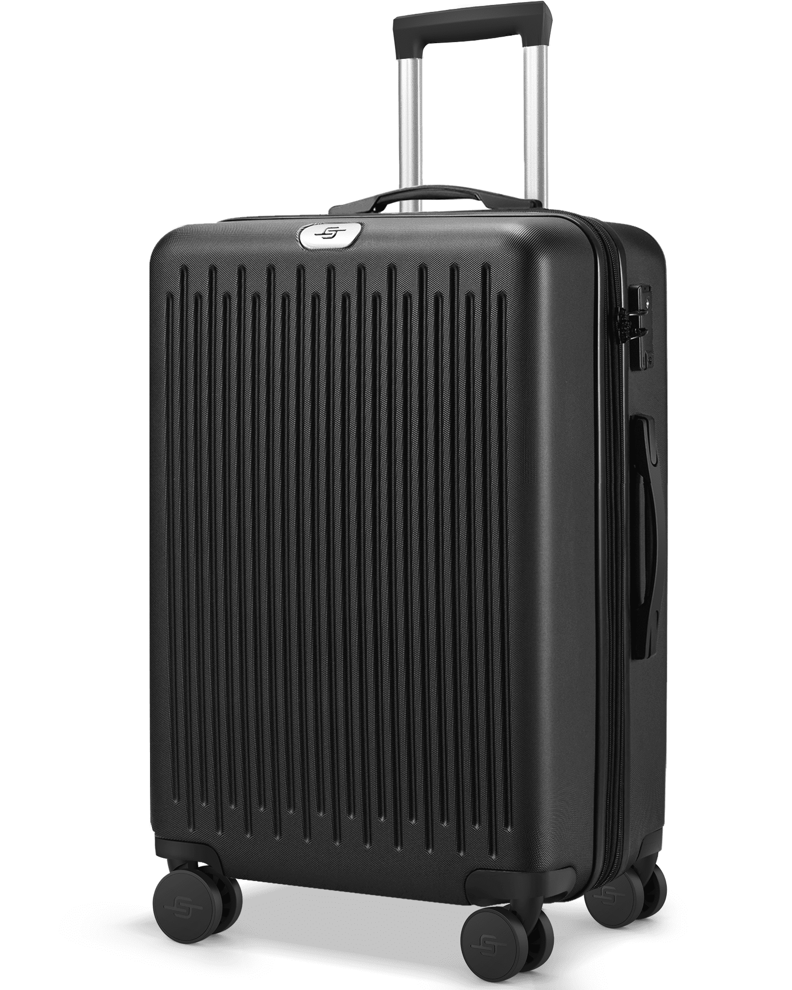 24" Expandable Checked Luggage Lightweight Suitcase with Wheels and TSA