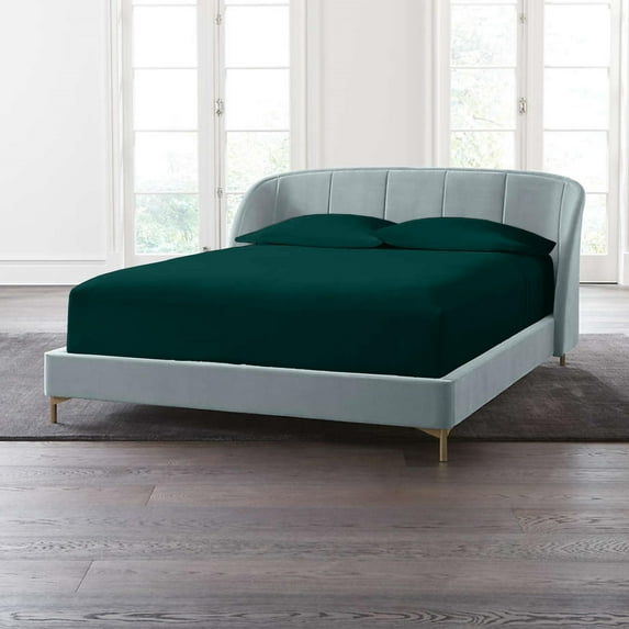 24" Extra Deep Pockets - California King Fitted Sheet with 2 Pillowcases (3-PC) Set - 700-Thread-Count 100% Egyptian Cotton, Soft Breathable - Teal Blue