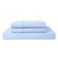 thumbnail image 1 of 24" Extra Deep Pockets - Full-XL Fitted Sheet with 2 Pillowcases (3-PC) Set - 800-Thread-Count 100% Egyptian Cotton, Soft Breathable - Light Blue, 1 of 7