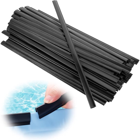 24" Extra-Long Coping Strips for Overlap Above Ground Pool Liners - Easy to Install Swimming Pools Liner Clip Replacement for 27ft Round or 18 * 33ft Oval Pool(Qty 45)