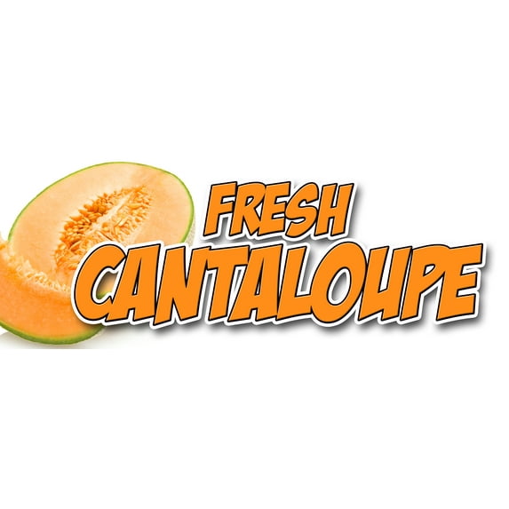 24" FRESH CANTALOUPE DECAL sticker fruit harvest fresh market produce