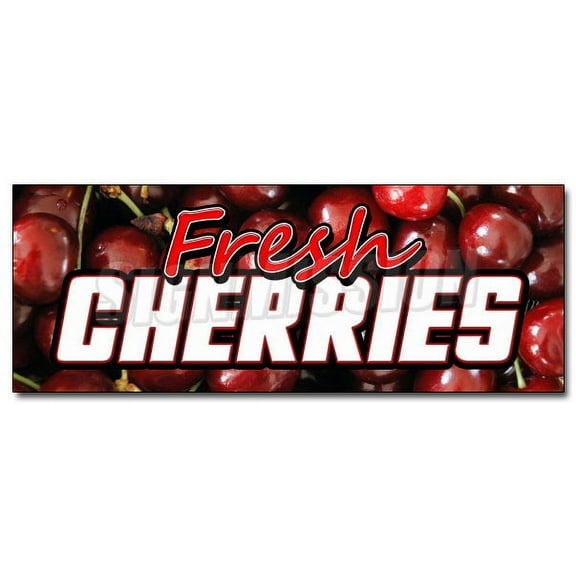 24" FRESH CHERRIES DECAL sticker cherry fresh fruit
