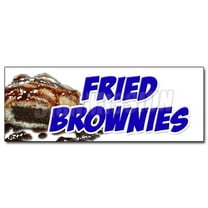 24" FRIED BROWNIES DECAL sticker ice cream dessert whipped cream deep