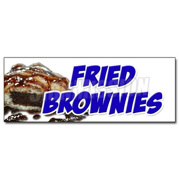 24" FRIED BROWNIES DECAL sticker ice cream dessert whipped cream deep