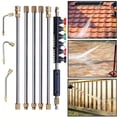 thumbnail image 1 of 7 FT Telescoping Pressure Washer Wand with Power Washer Extension Wand,Brush Head,Gutter Cleaner,6 Spray Nozzle Tips,2 Hose Adapters and Support Belt, 1 of 5