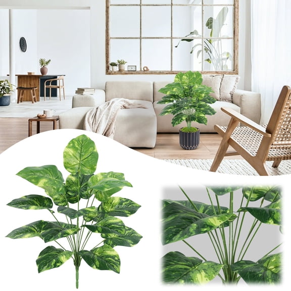 24" Fake Plant Artificial Monstera for Room Decor, Faux Potted Plants Indoor for Home Living Bedroom Aesthetic Farmhouse Dorm Office Classroom and Outdoor Garden Porch Balcony Decor(No Pot)