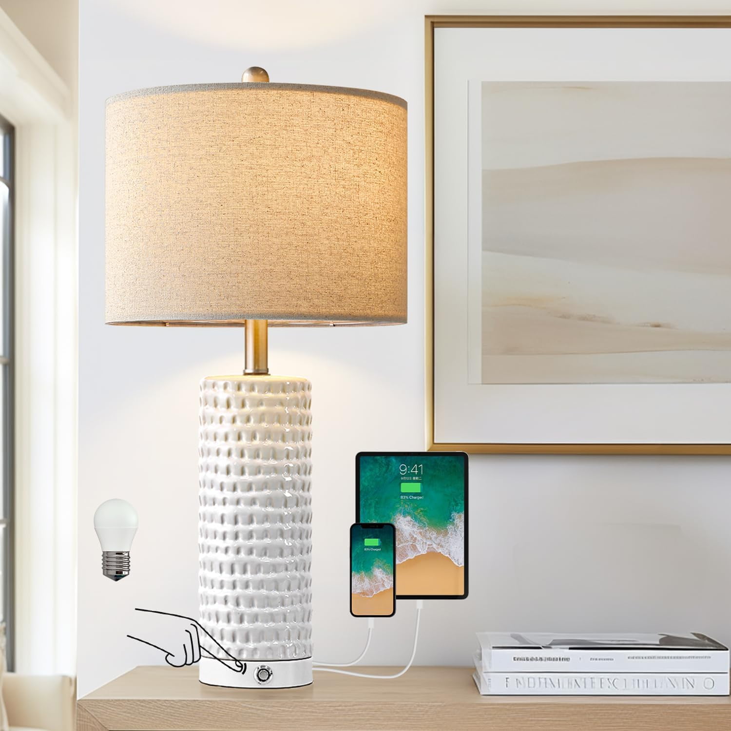 Lamp Set Wayfair Ceramic Table Lamps Bedroom Lamps Wayfair Table