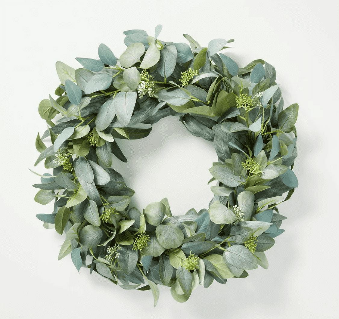 24" Faux Seeded Eucalyptus Wreath - Hearth & Hand™ with Magnolia